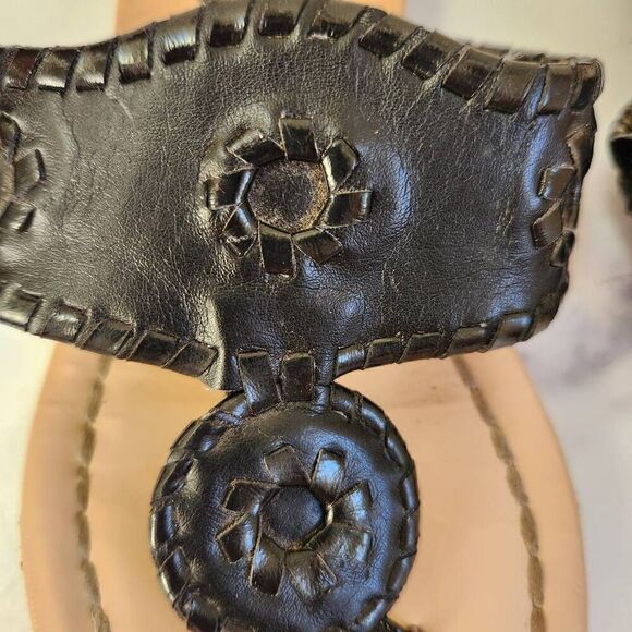 Cato women's size 7 black southwestern open toe sandal heels - Picture 4 of 8